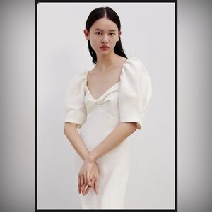 NWT Zara White Midi Dress